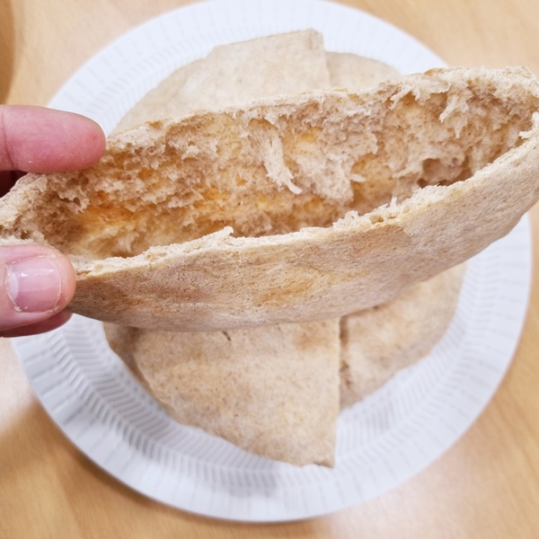 밥브레드 노밀가루 통밀 피타빵 포켓브레드 2장 비건빵 무설탕